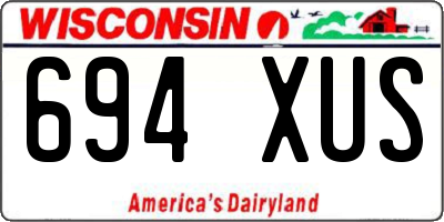 WI license plate 694XUS