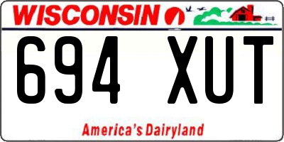 WI license plate 694XUT