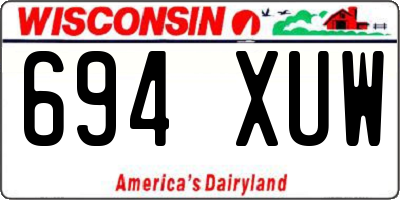 WI license plate 694XUW