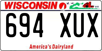 WI license plate 694XUX