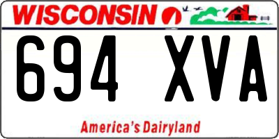 WI license plate 694XVA