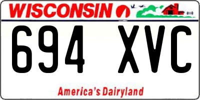 WI license plate 694XVC