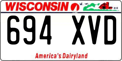 WI license plate 694XVD