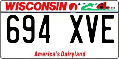 WI license plate 694XVE