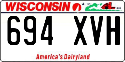 WI license plate 694XVH
