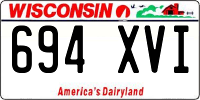 WI license plate 694XVI