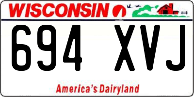WI license plate 694XVJ