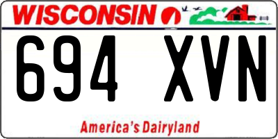 WI license plate 694XVN
