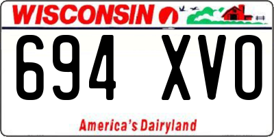 WI license plate 694XVO
