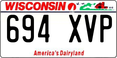 WI license plate 694XVP