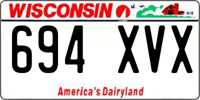 WI license plate 694XVX