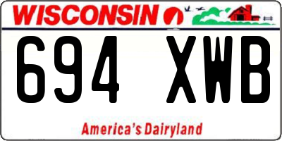 WI license plate 694XWB