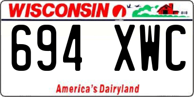 WI license plate 694XWC