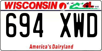 WI license plate 694XWD