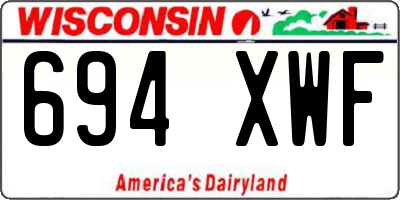 WI license plate 694XWF