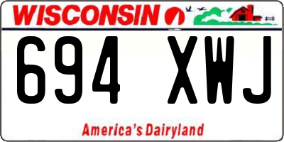 WI license plate 694XWJ