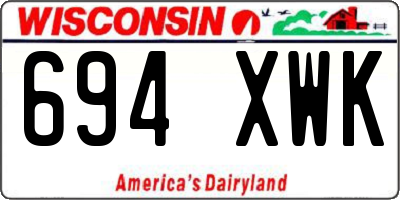 WI license plate 694XWK