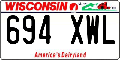 WI license plate 694XWL