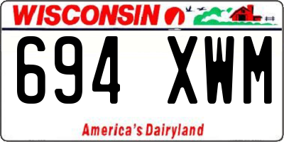 WI license plate 694XWM