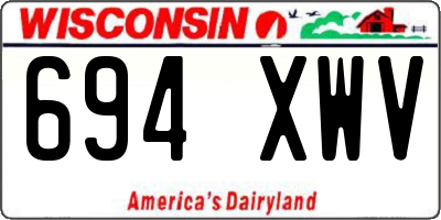 WI license plate 694XWV