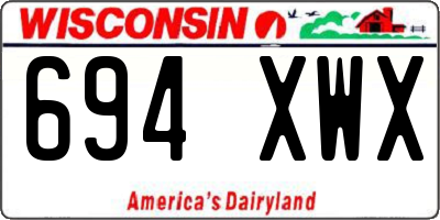 WI license plate 694XWX