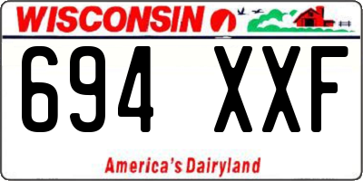 WI license plate 694XXF
