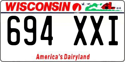 WI license plate 694XXI