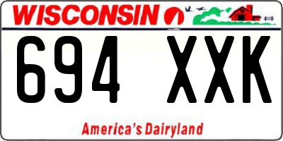 WI license plate 694XXK