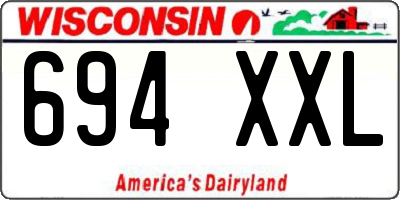 WI license plate 694XXL