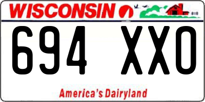 WI license plate 694XXO