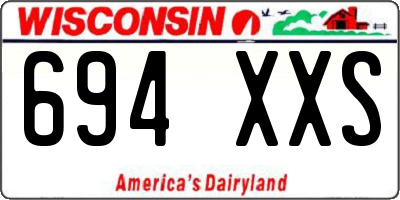 WI license plate 694XXS