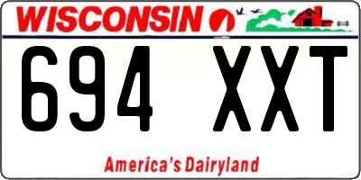 WI license plate 694XXT
