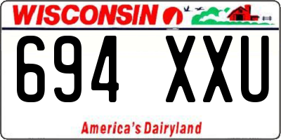 WI license plate 694XXU