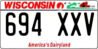 WI license plate 694XXV