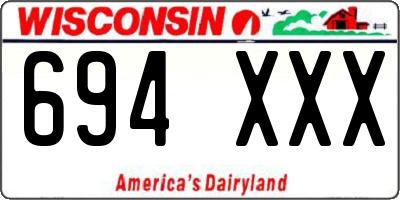 WI license plate 694XXX