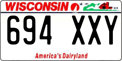 WI license plate 694XXY