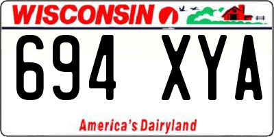 WI license plate 694XYA
