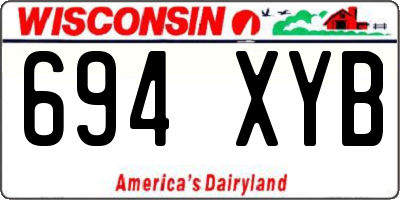 WI license plate 694XYB