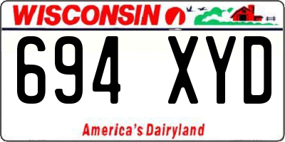 WI license plate 694XYD