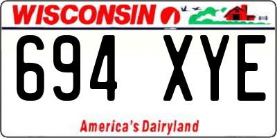 WI license plate 694XYE