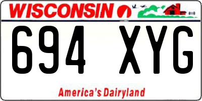 WI license plate 694XYG