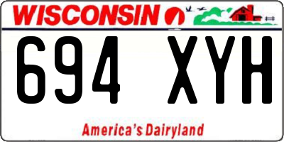 WI license plate 694XYH