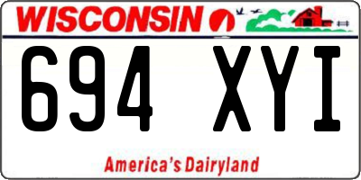 WI license plate 694XYI