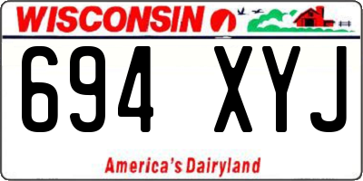 WI license plate 694XYJ