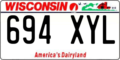 WI license plate 694XYL