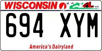 WI license plate 694XYM