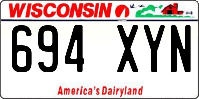 WI license plate 694XYN