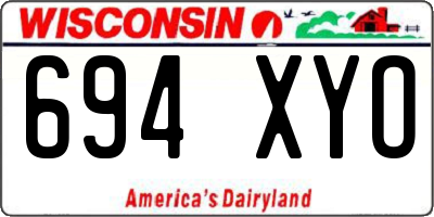 WI license plate 694XYO