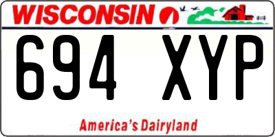 WI license plate 694XYP
