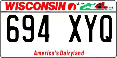 WI license plate 694XYQ